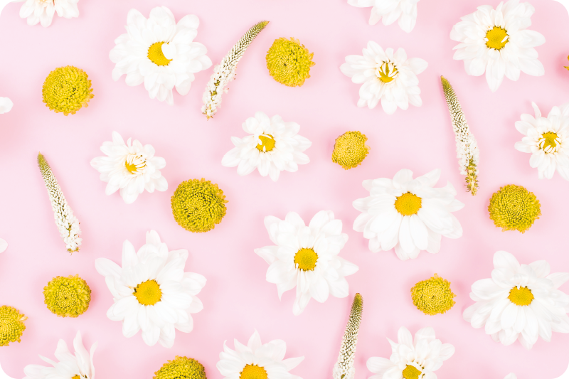 Coloured flowers floral vinyl rug - TenStickers