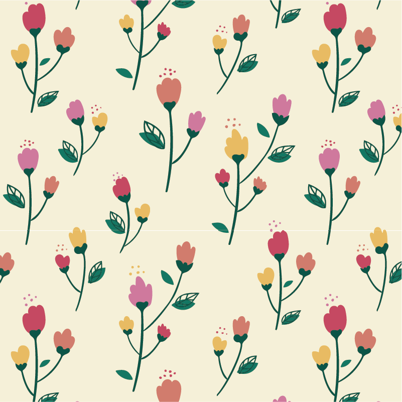 Flower rug poppy painting - TenStickers
