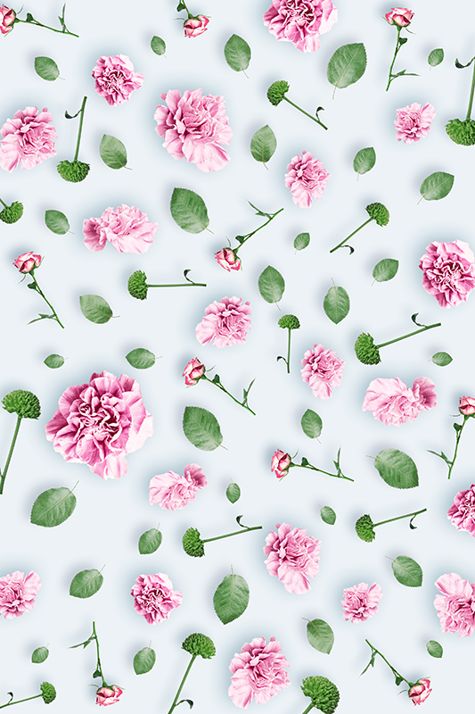Flower rug with blooming plants and flowers - TenStickers