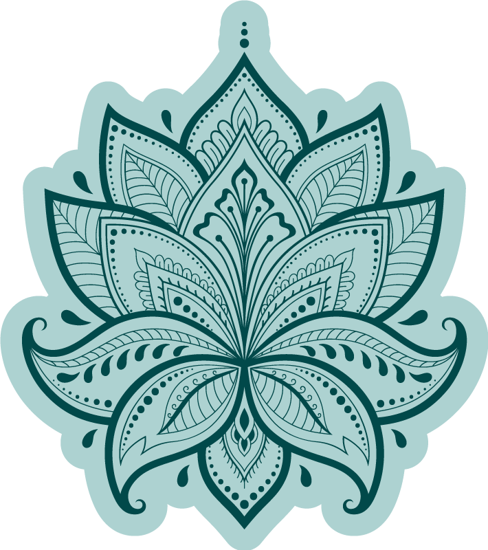 Loto flower growing flower rug - TenStickers