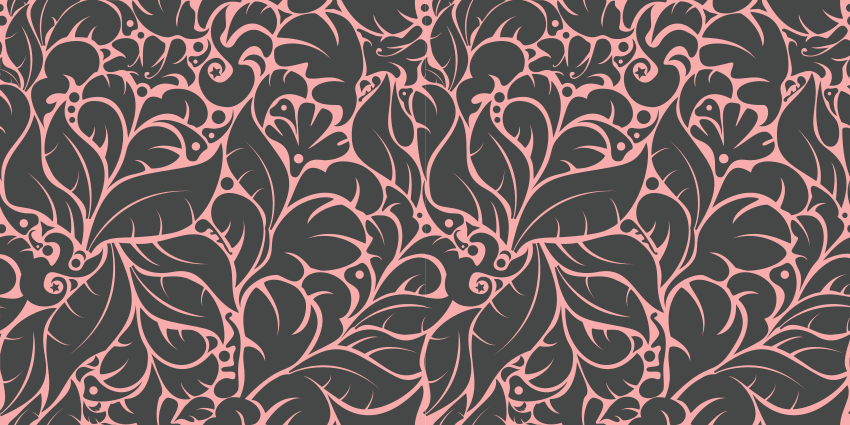 Floral vinyl rug in a vintage floral pattern - TenStickers