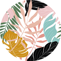 Floral vinyl rug in vibrant abstract flower design - TenStickers