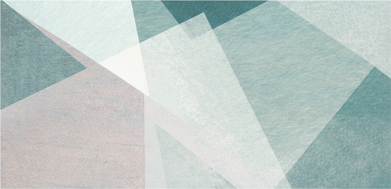 Teal pastel geometric vinyl rug - TenStickers