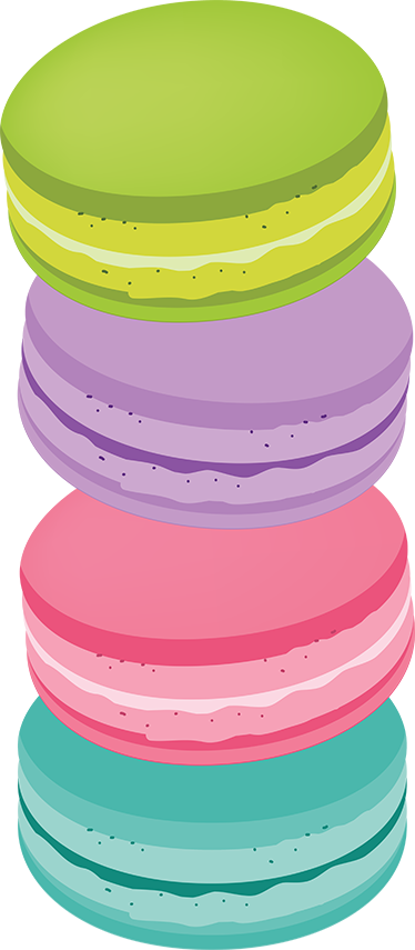 Kitchen vinyl rug colorful macarons - TenStickers