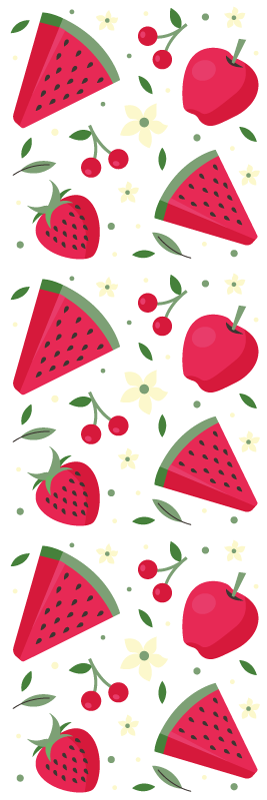Kitchen vinyl rug with assorted fruit design - TenStickers