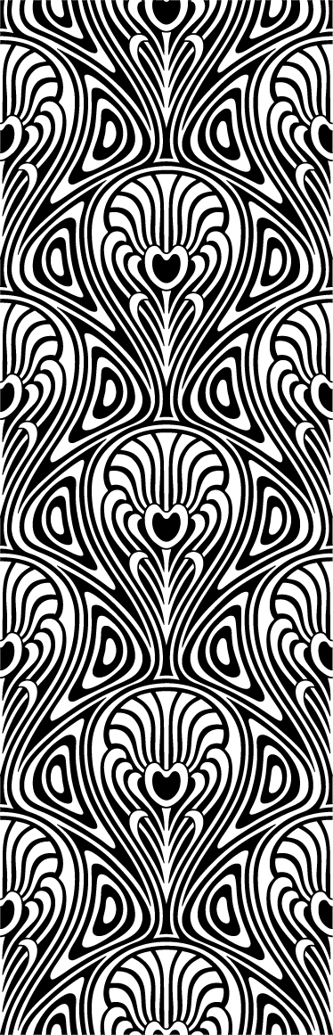 Art nouveau bathroom vinyl rug - TenStickers