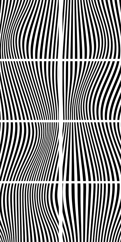 Bathroom vinyl rug waves in squares - TenStickers