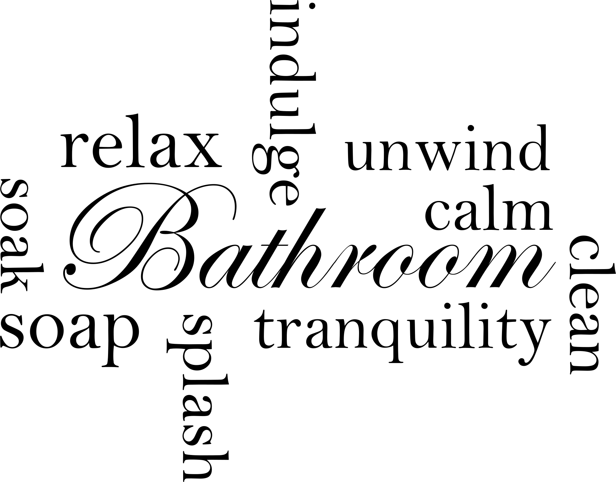 Serene oasis bathroom vinyl rug - TenStickers