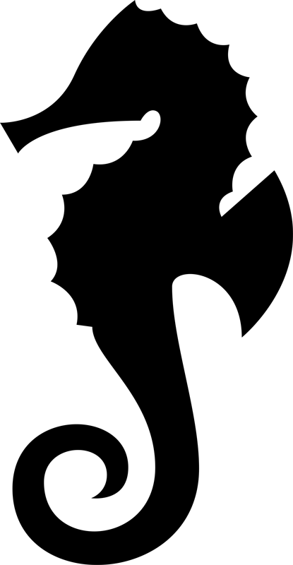 Bathroom vinyl rug sea horse set - TenStickers