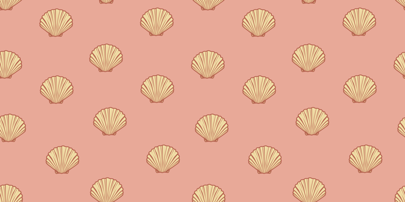 Floral vinyl rug seashell pattern design - TenStickers