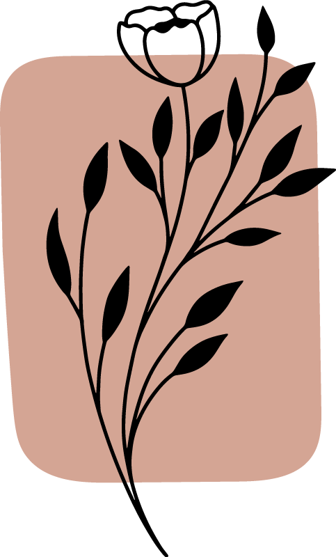 Floral vinyl rug stylish floral accent - TenStickers