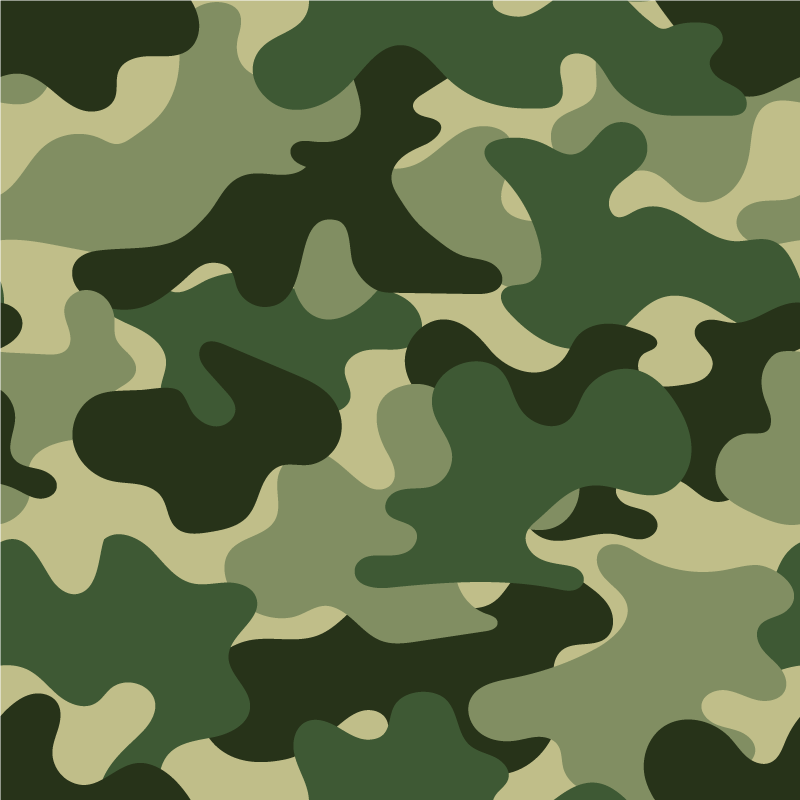 Floral vinyl rug in camouflage pattern print - TenStickers