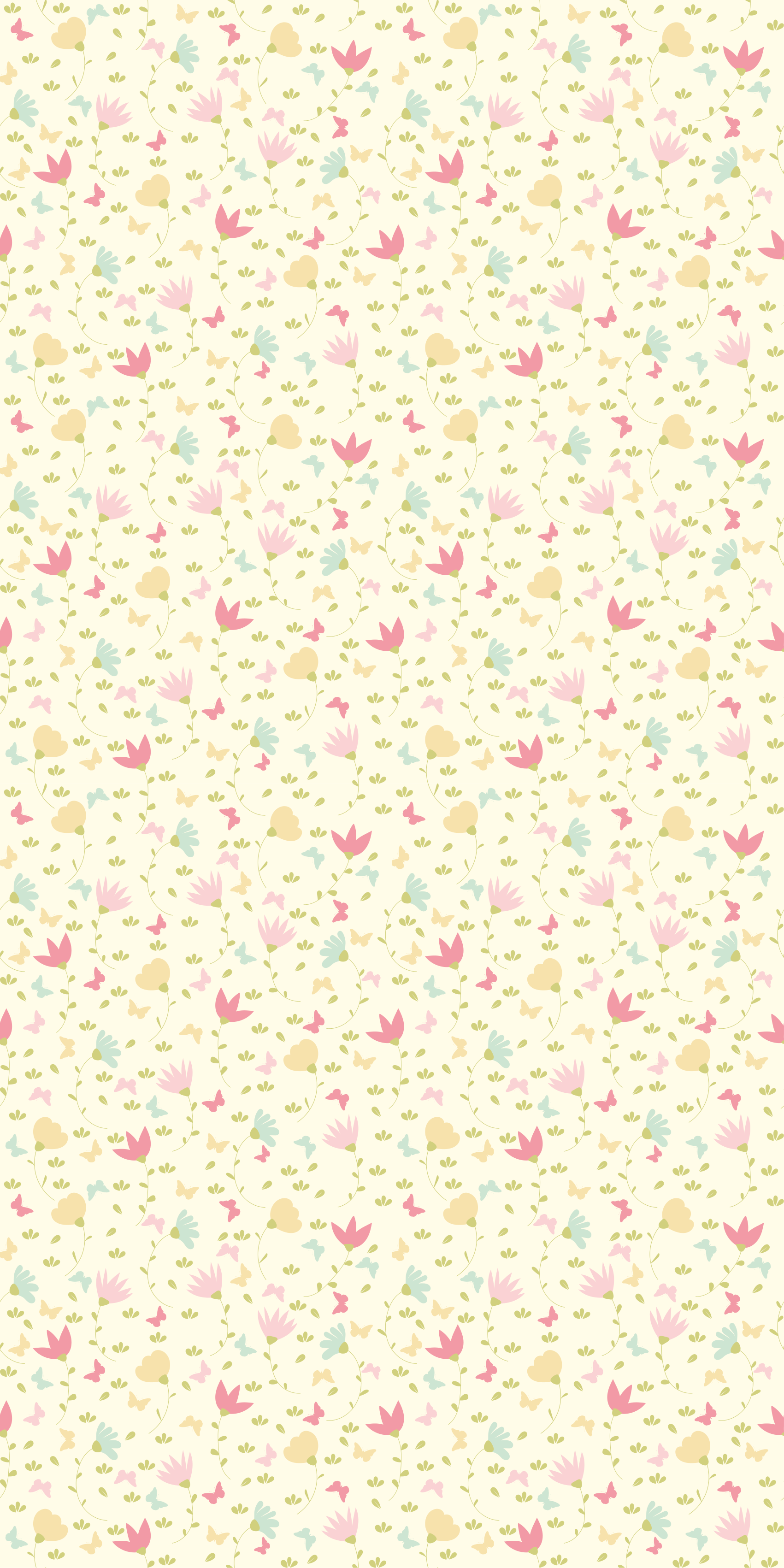 Flower rug with blossoms and butterflies - TenStickers