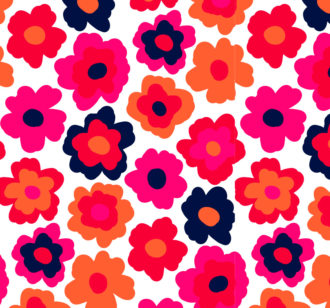 Flower rug red poppy design - TenStickers