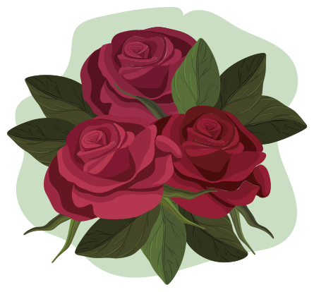 Flower rug rose bouquet design - TenStickers