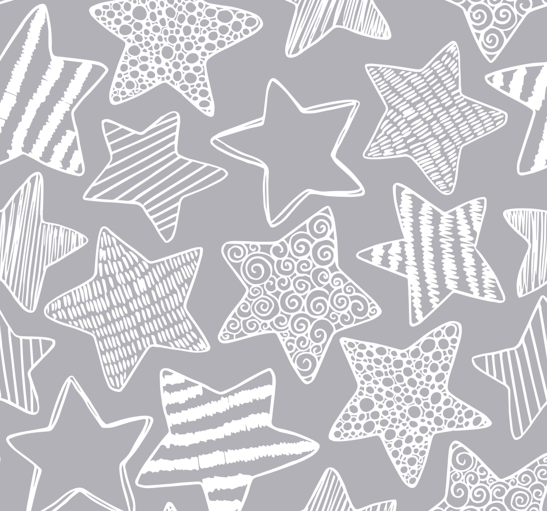Star vinyl rug in white star design - TenStickers