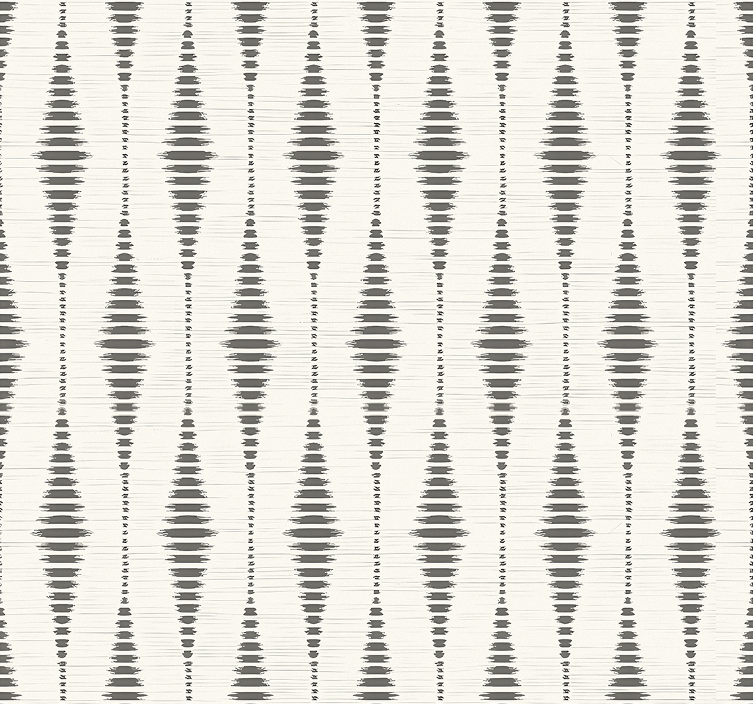 Geometric vinyl rug in rabaul ikat grey and beige - TenStickers