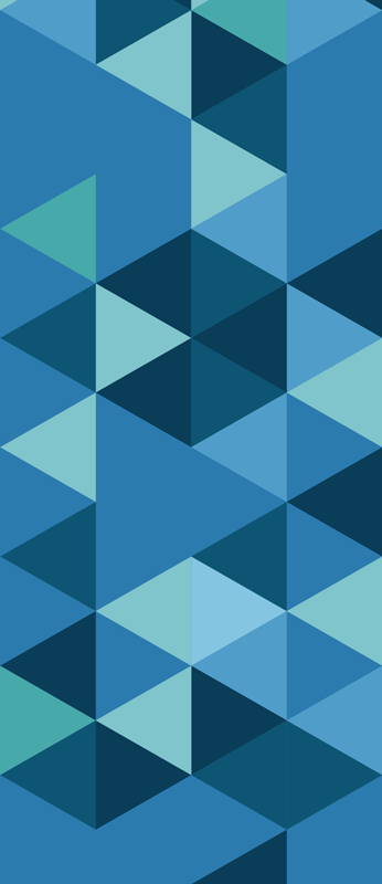 Geometric vinyl rug in blue geometric squares - TenStickers