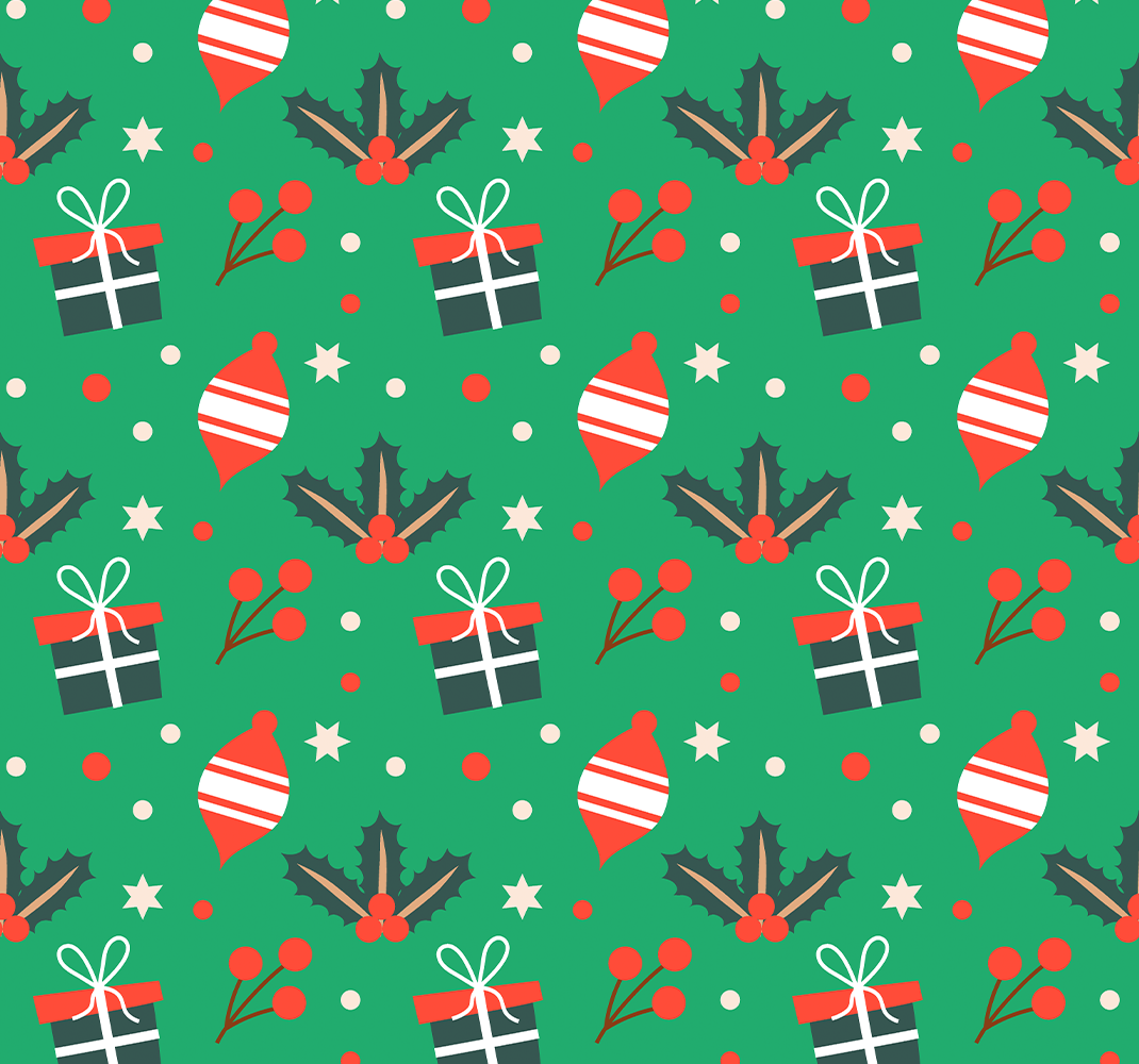 Christmas vinyl rug christmas candy pattern green - TenStickers