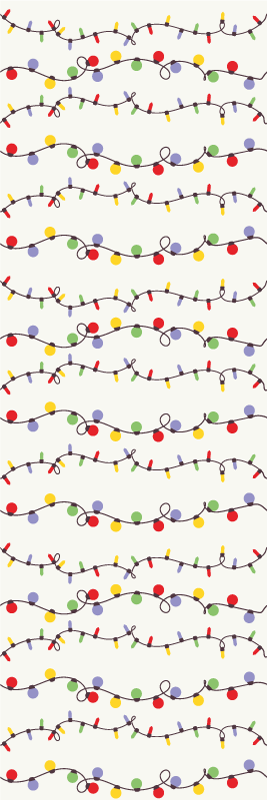 Christmas vinyl rug colorful christmas lights - TenStickers