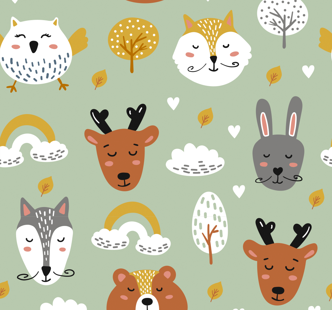 Kids vinyl rug nordic mountains design - TenStickers