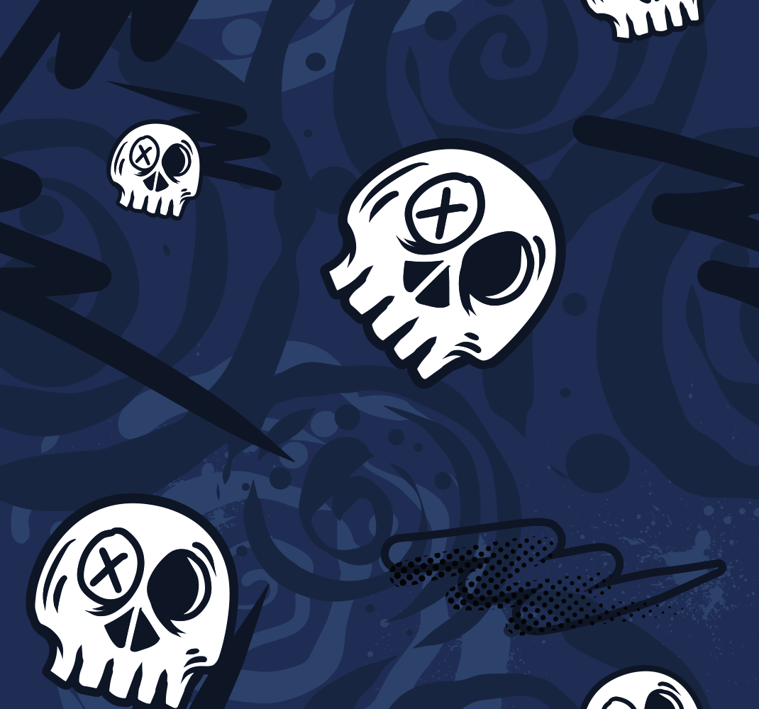 Graffiti skulls bedroom vinyl rug - TenStickers