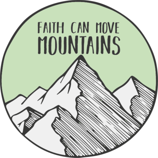 Nature vinyl rug faith can move mountains - TenStickers
