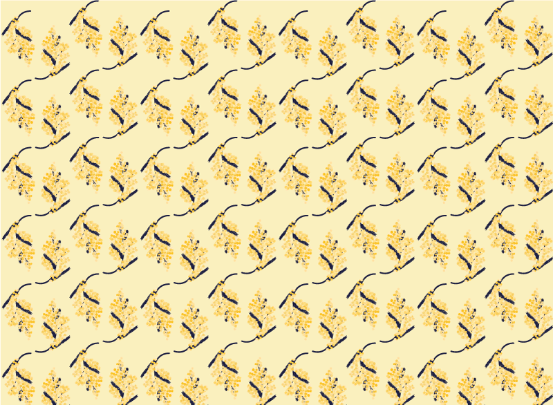 Nature vinyl rug mimosa patterns - TenStickers