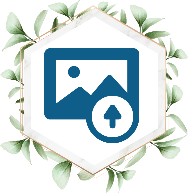 Nature vinyl rug woman with leaves design - TenStickers