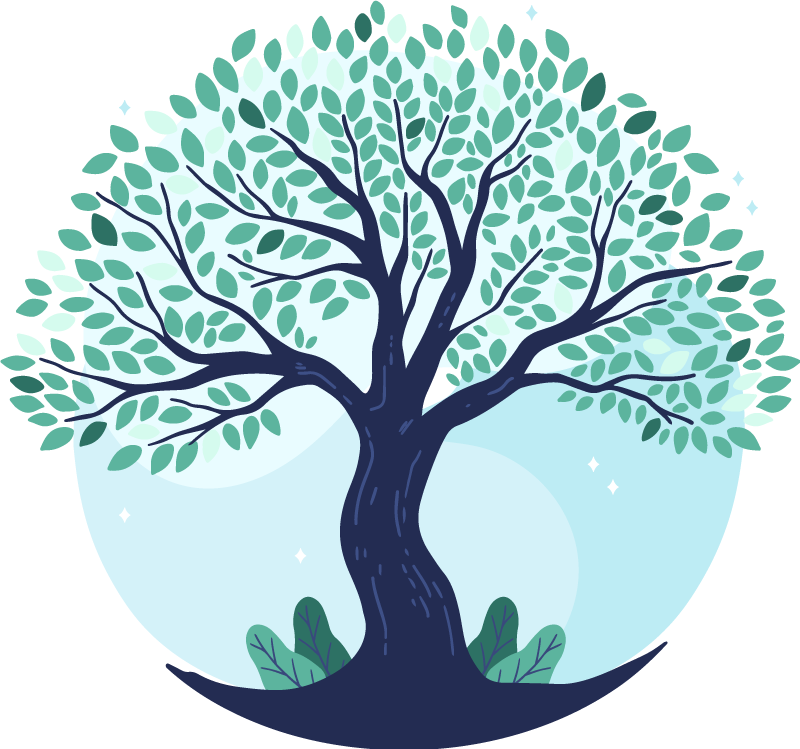 Nature vinyl rug lush tree pattern - TenStickers