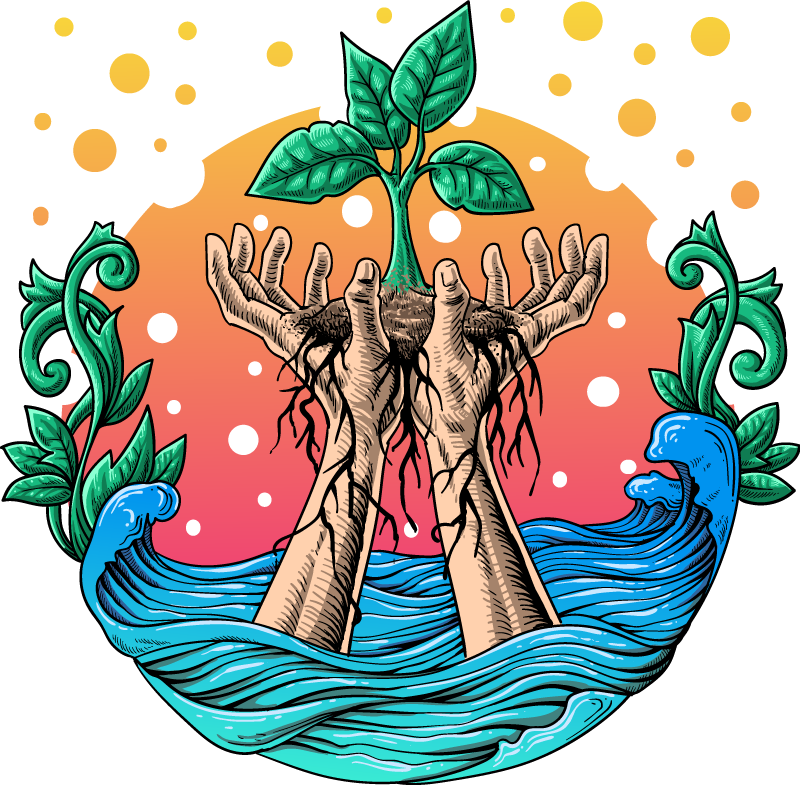 Nature vinyl rug nurturing growth - TenStickers