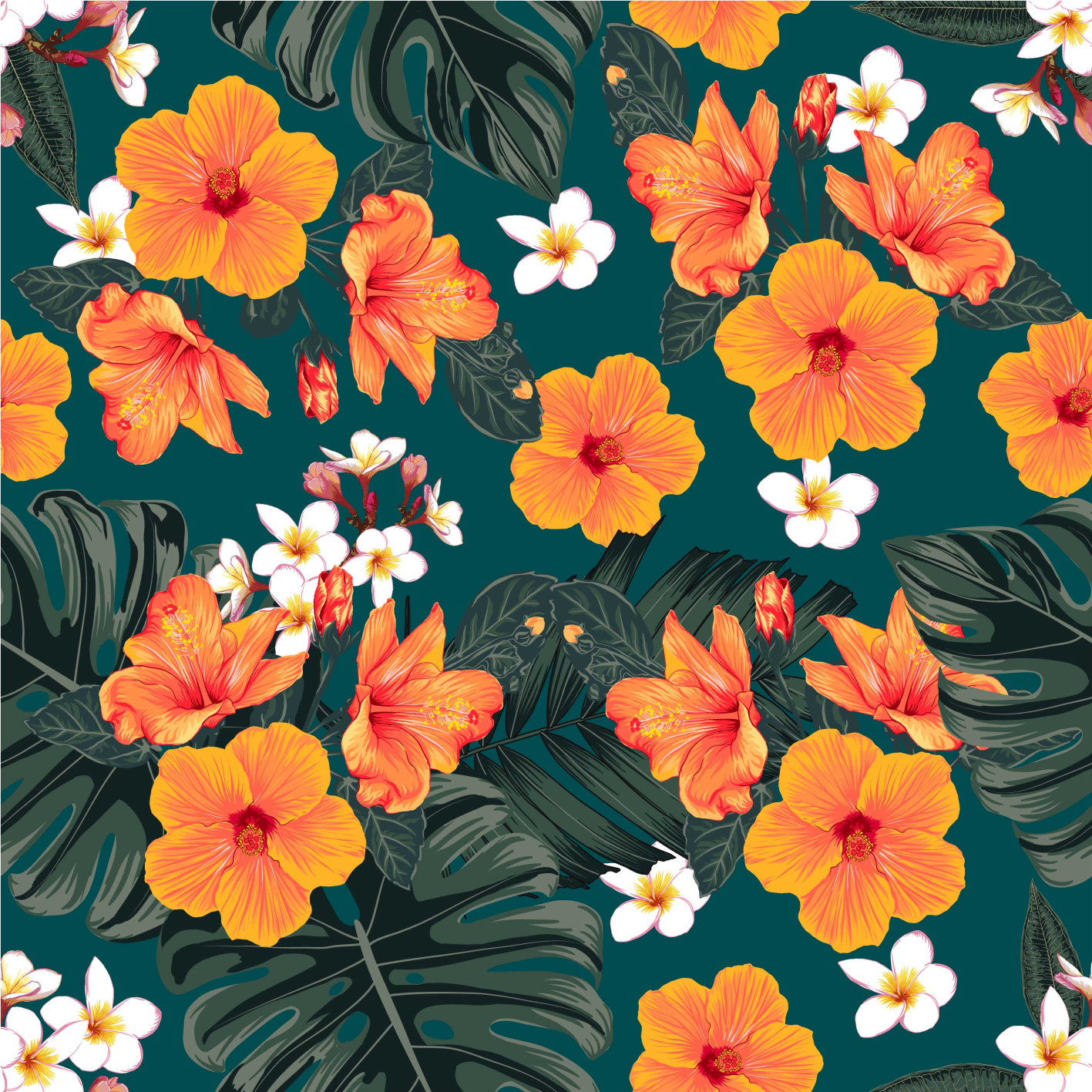 Nature vinyl rug exotic bloom design - TenStickers