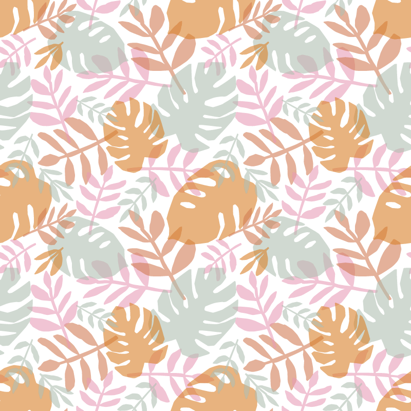 Nature vinyl rug verdant leaf design - TenStickers