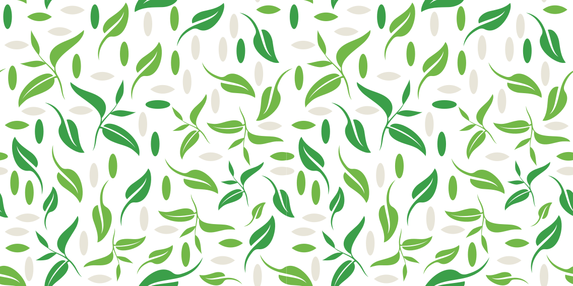 Floral vinyl rug with small green leaf pattern - TenStickers