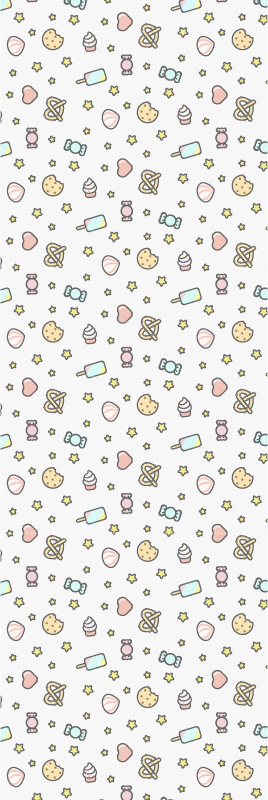 Cute babies snacks with face bedroom vinyl rug - TenStickers