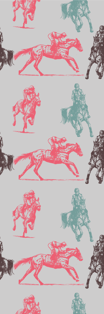 Bedroom vinyl rug in multicolored horse design - TenStickers