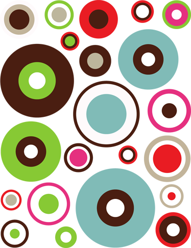 Geometric vinyl rug simple geometric circles - TenStickers