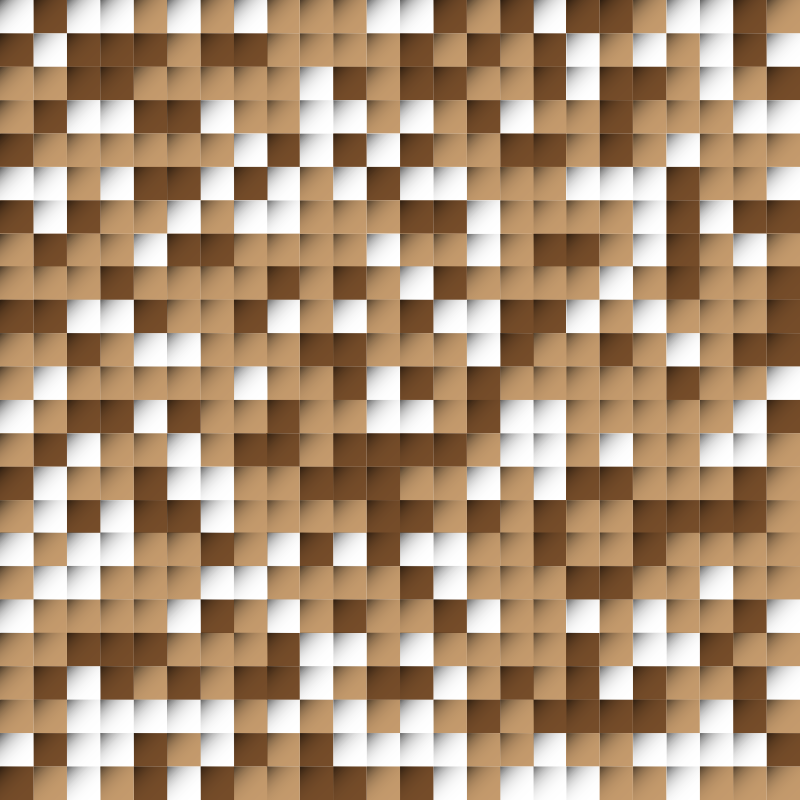 Geometric vinyl rug in brown squares - TenStickers