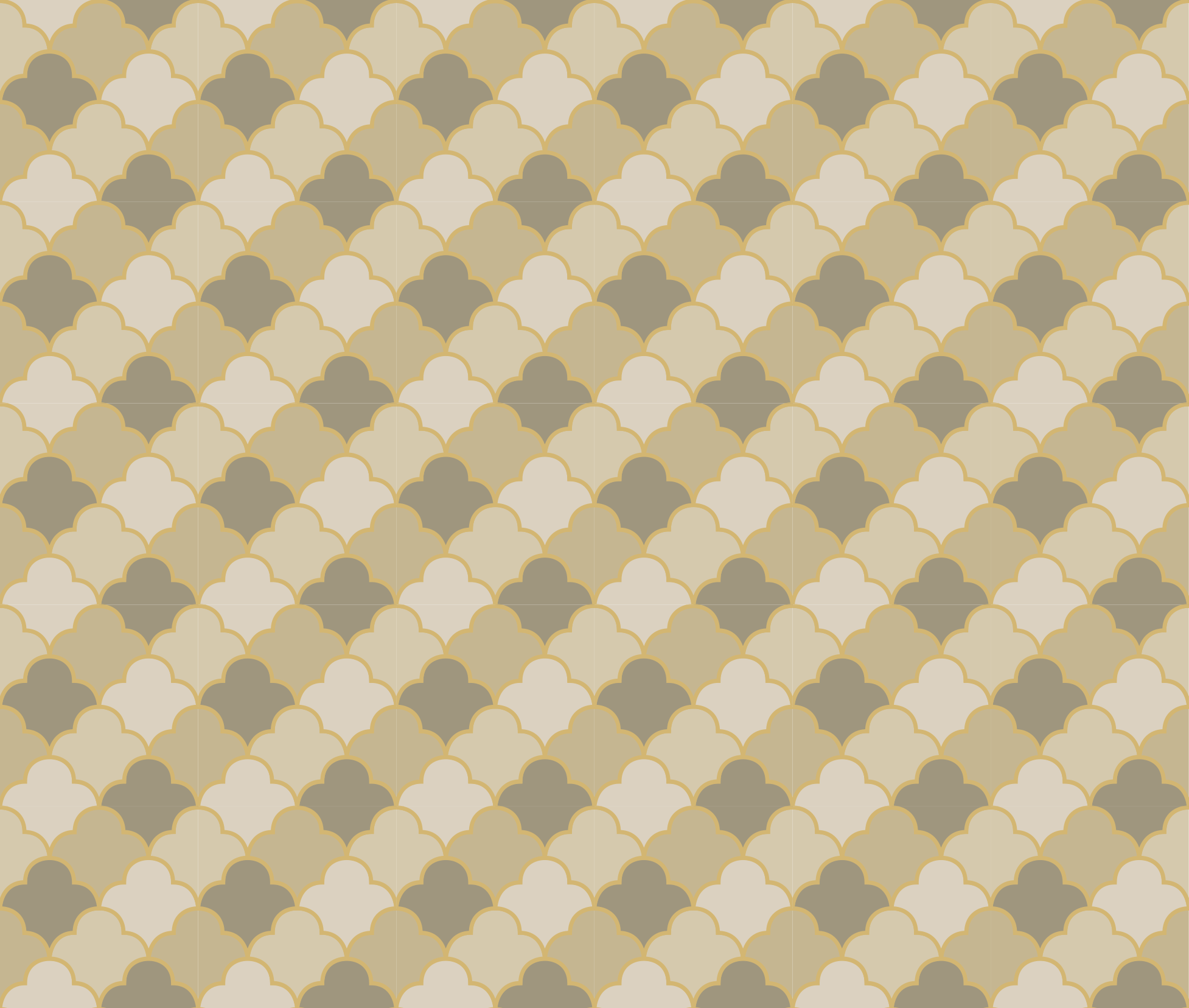 Geometric vinyl rug with beige art deco design - TenStickers
