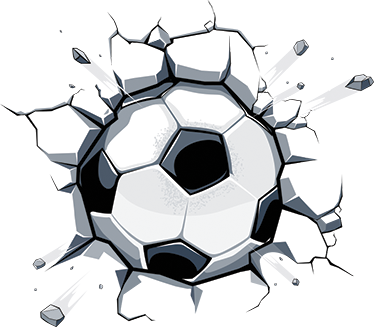 Kids vinyl rug with 3d soccer ball design - TenStickers