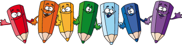Kids vinyl rug with cheerful colorful pencils - TenStickers