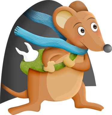 Kids vinyl rug tooth mouse - TenStickers