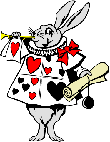 Kids vinyl rug wonderland rabbit design - TenStickers