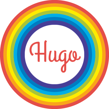 Kids vinyl rug with personalized rainbow circle - TenStickers