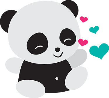 Kids vinyl rug with adorable panda bear design - TenStickers