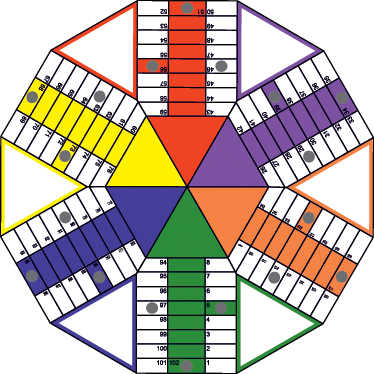 Kids vinyl rug geometric ludo board sticker - TenStickers