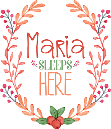 Kids vinyl rug name sleeps here - TenStickers