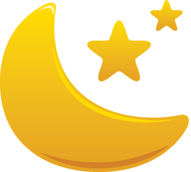 Kids vinyl rug half moon and stars design - TenStickers