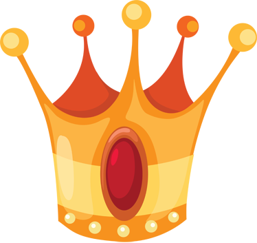 Kids vinyl rug with royal crown design - TenStickers
