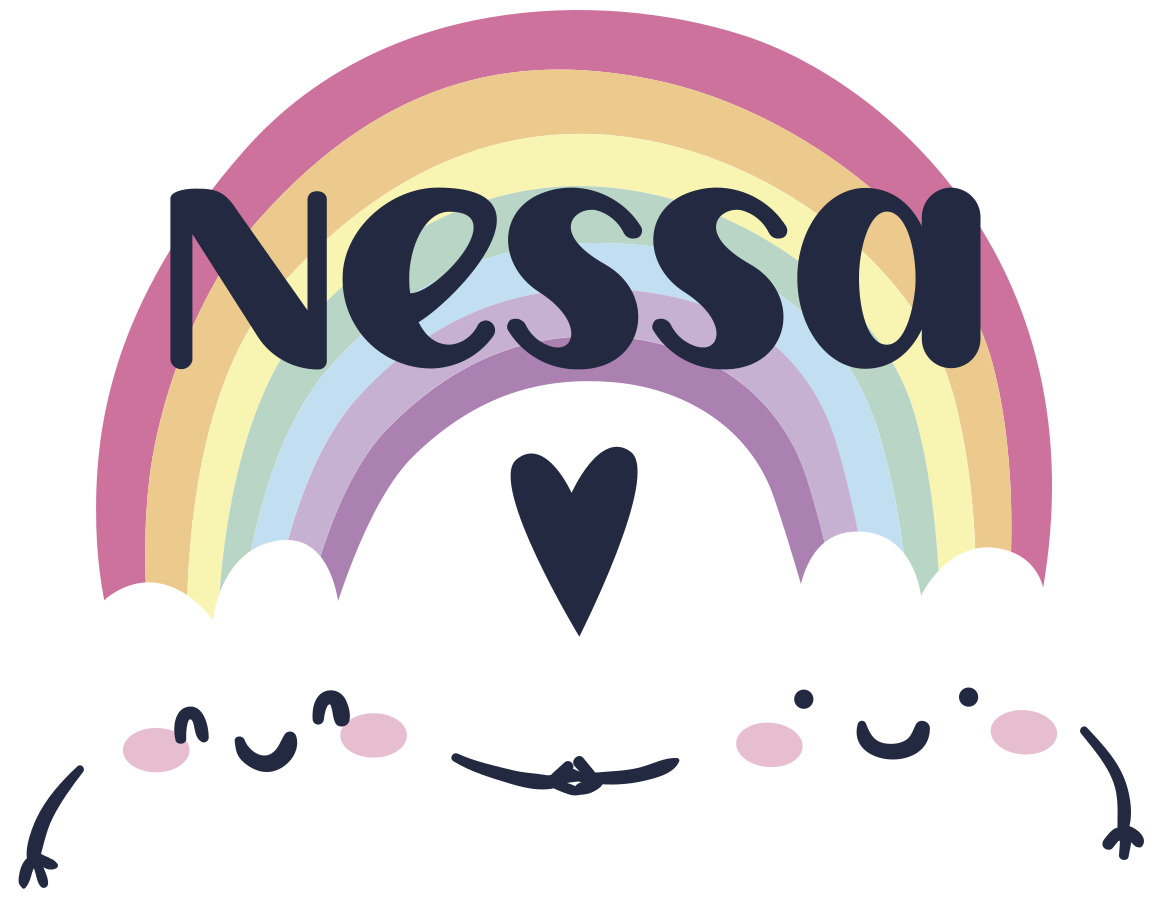 Kids vinyl rug personalized with rainbow design - TenStickers